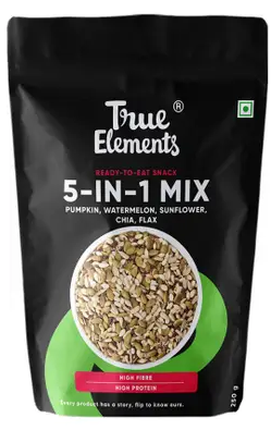 True Elements Sattva Ratna Trail Mix - Cashews, Almonds, Raisins, Black Currants, Dates